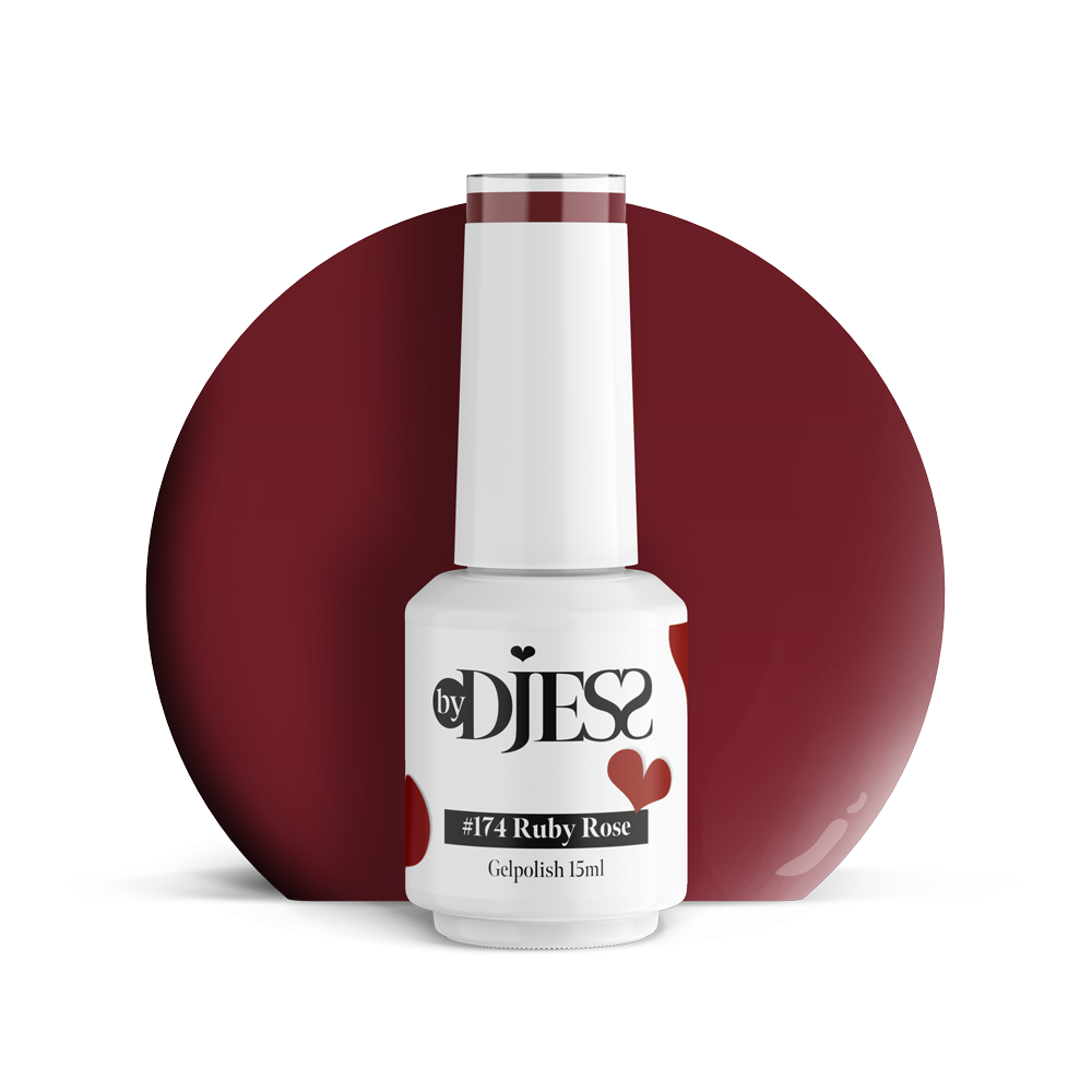 By Djess Gel Polish | Gellak | #174 Ruby Rose - 15 ml