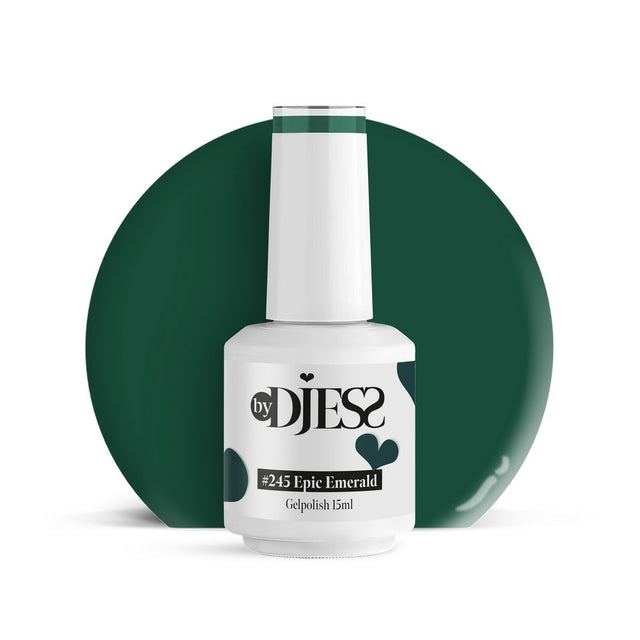 By Djess Gel Polish | Gellak | #245 Epic Emerald - 15 ml