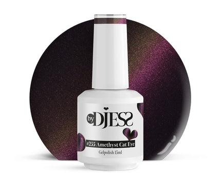 By Djess Gel Polish | Gellak | #255 Amethyst Cat Eye - 15 ml