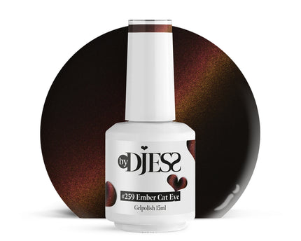 By Djess Gel Polish | Gellak | #259 Ember Cat Eye - 15 ml