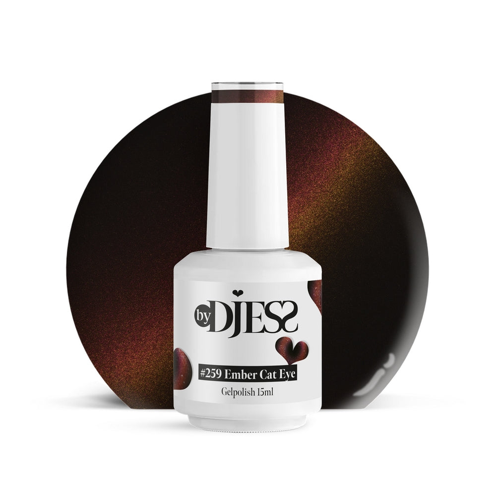 By Djess Gel Polish | Gellak | #259 Ember Cat Eye - 15 ml