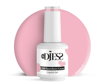 By Djess Gel Polish | Gellak | #266 Strawberry Cream - 15 ml