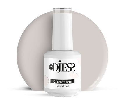 By Djess Gel Polish | Gellak | #271 Soft Cream - 15 ml