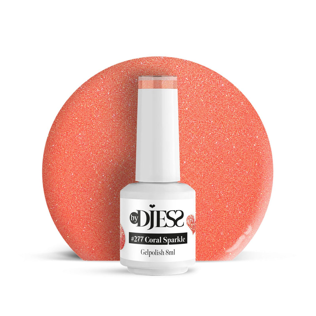 By Djess Gel Polish | Gellak | #277 Coral Sparkle - 8 ml