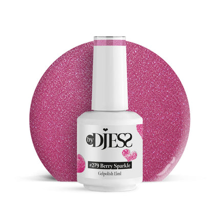 By Djess Gel Polish | Gellak | #279 Berry Sparkle - 15 ml