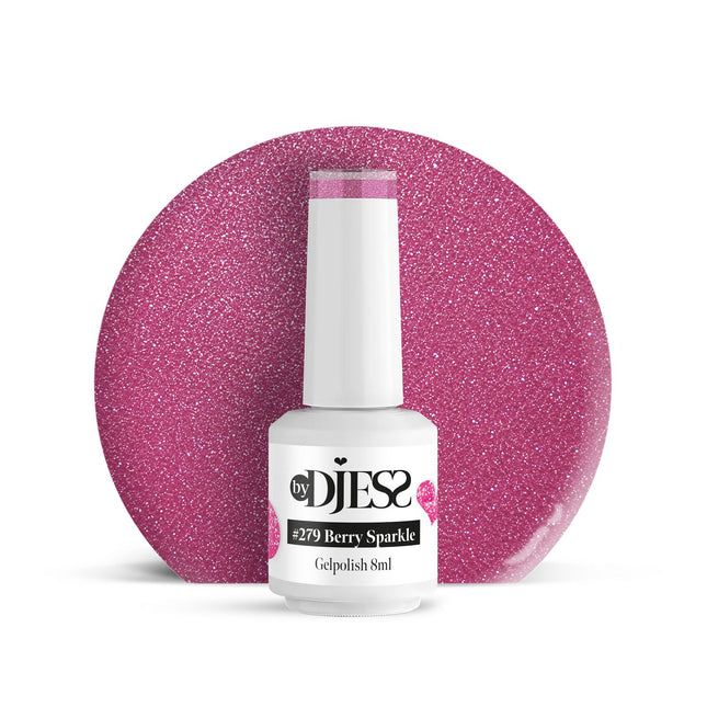 By Djess Gel Polish | Gellak | #279 Berry Sparkle - 8 ml