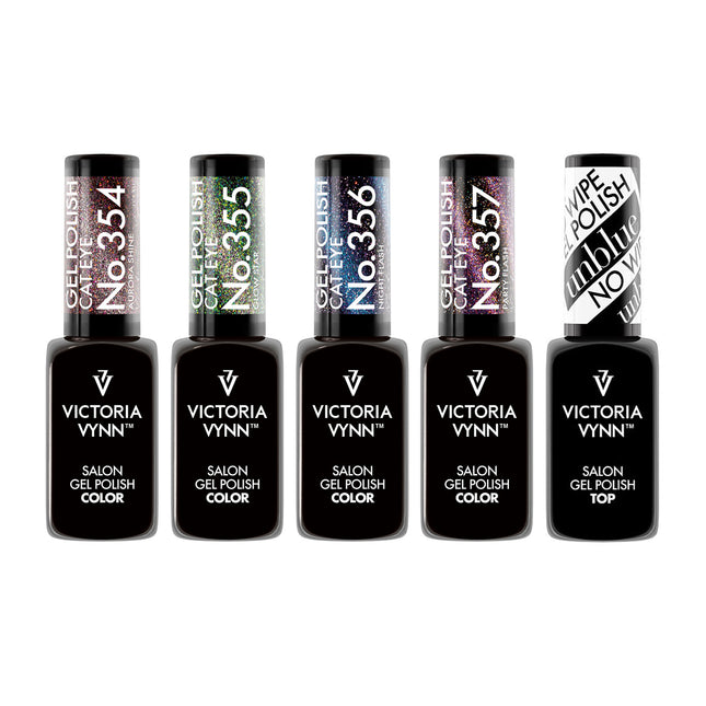 Victoria Vynn Salon Gellak | Cat Eye 4-pack + GRATIS Top Coat No Wipe Unblue