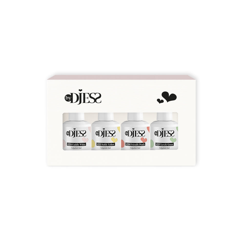 By Djess Gel Polish | Gellak | 4-pack | Pastel Dreams #234 - #237 - 15 ml