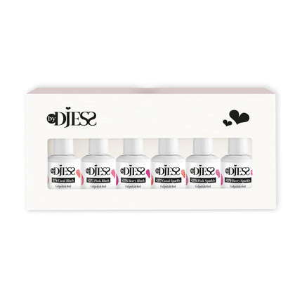 By Djess Gel Polish | Gellak | 6-pack | Summer Blush #274 - #279 - 8 ml + GRATIS colorwheel Summer Blush