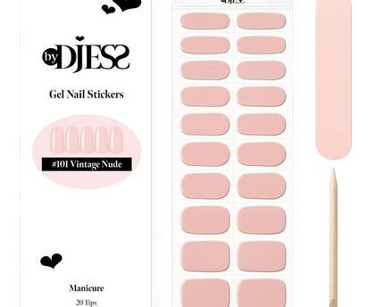 By Djess Gel Nail Stickers | Manicure | #101 Vintage Nude