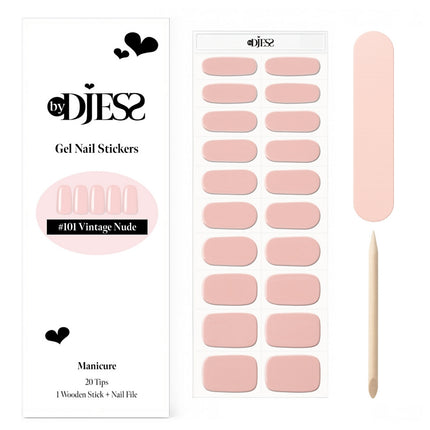 By Djess Gel Stickers | Manicure | #101 Vintage Nude