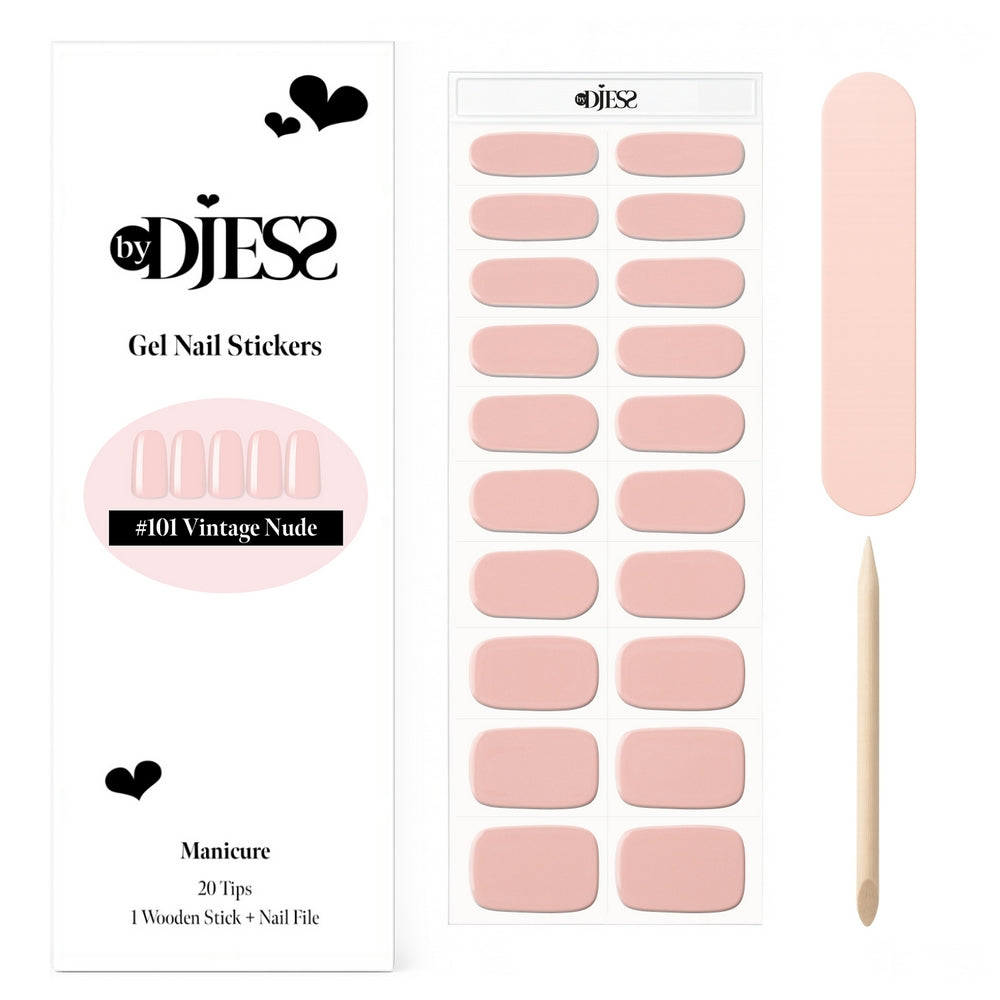 By Djess Gel Stickers | Manicure | #101 Vintage Nude