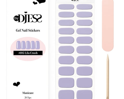 By Djess Gel Nail Stickers | Manicure | #105 Lila Crush