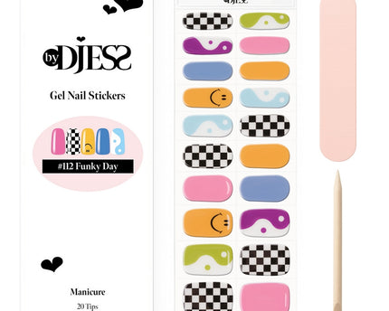 By Djess Gel Nail Stickers | Manicure | #112 Funky Day