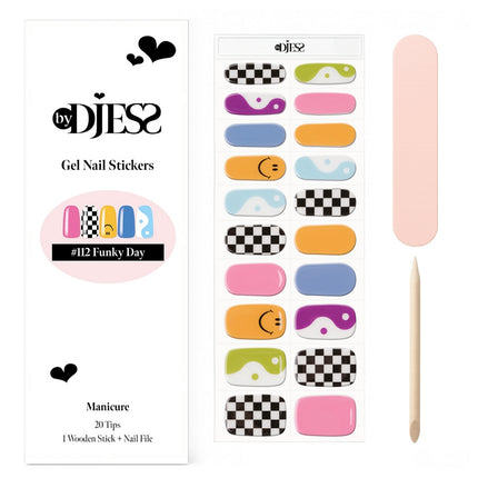 By Djess Gel Stickers | Manicure | #112 Funky Day