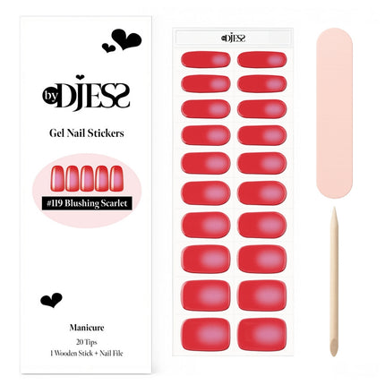 By Djess Gel Stickers | Manicure | #119 Blushing Scarlet