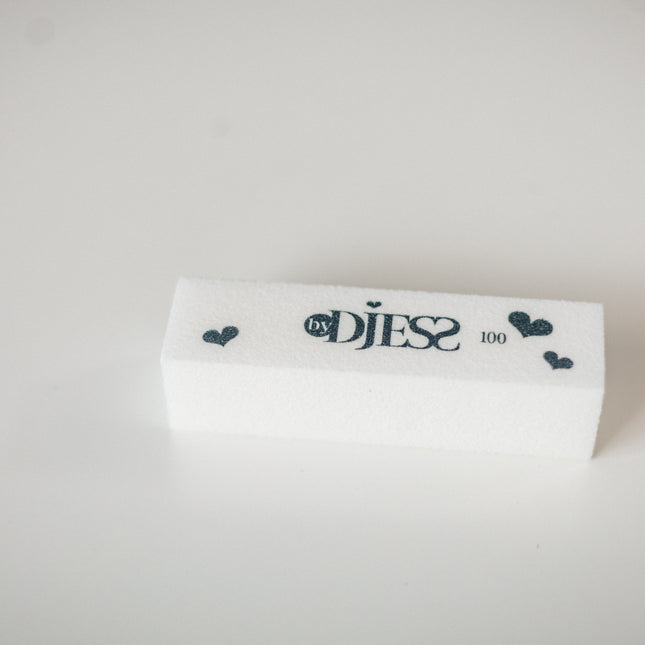 Vijl buffer blok - grit 100 - wit - By Djess