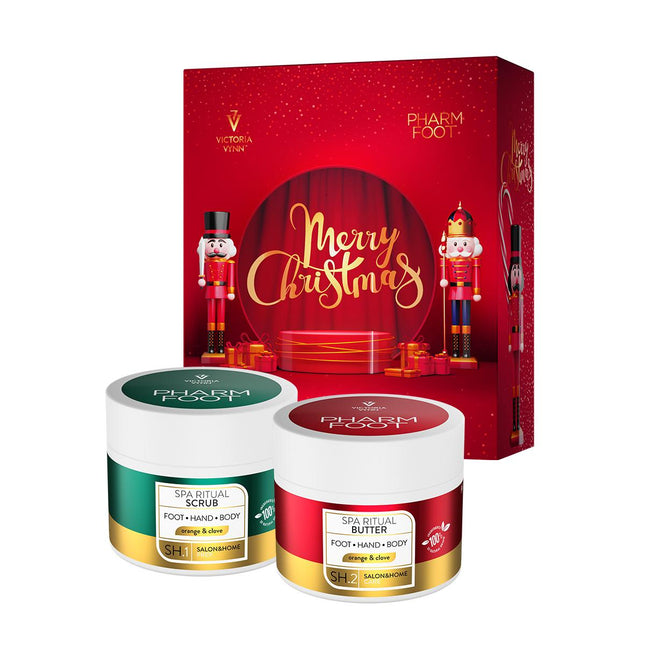 Pharm Foot kerstset - Scrub & butter met natuurlijke oliën + GRATIS gift bag