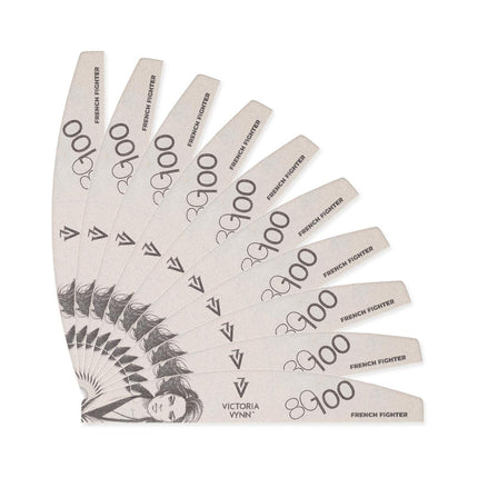 Vijl halve maan - grit 80/100 - French Fighter - set van 10 stuks - Victoria Vynn