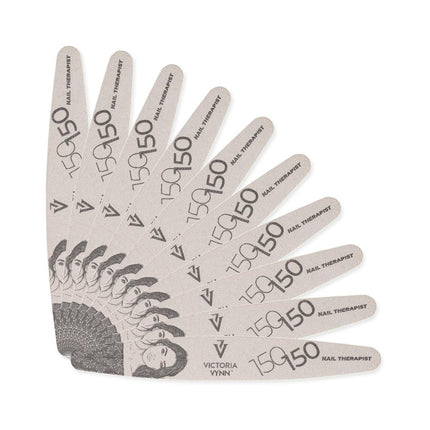 Vijl ovaal - grit 150/150 - Nail Therapist - set van 10 stuks - Victoria Vynn