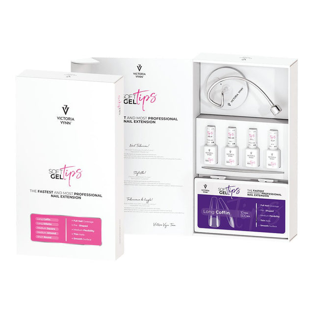 Victoria Vynn Soft Gel Tips | Starter Kit Long Coffin
