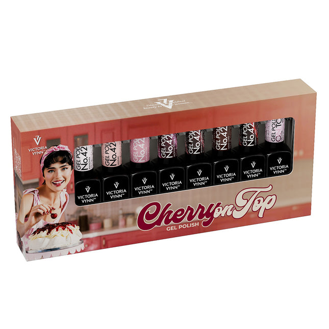 Victoria Vynn Salon Gellak | 8-pack | Cherry on Top #423 - #429 + On Top Top Coat