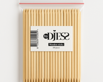 By Djess - Wooden Sticks - set 100 stuks