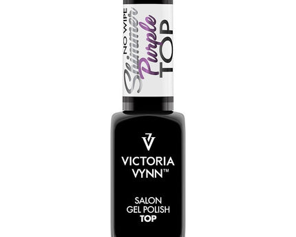 Victoria Vynn Top coat | No Wipe Shimmer Purple - 8 ml