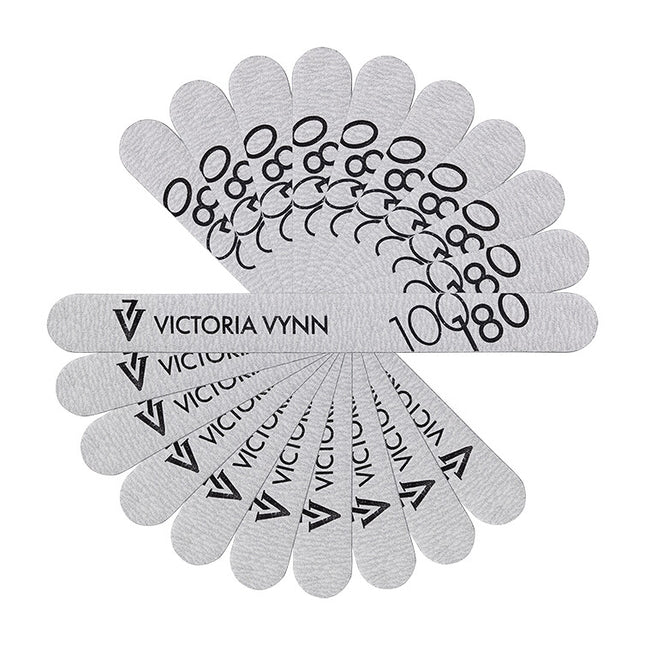 Vijl recht - grit 100/180 - wit - set van 10 stuks - Victoria Vynn