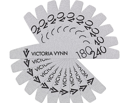 Vijl halve maan - grit 180/240 - wit - set van 10 stuks - Victoria Vynn