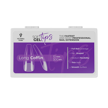 Victoria Vynn Soft Gel Tips | Long Coffin